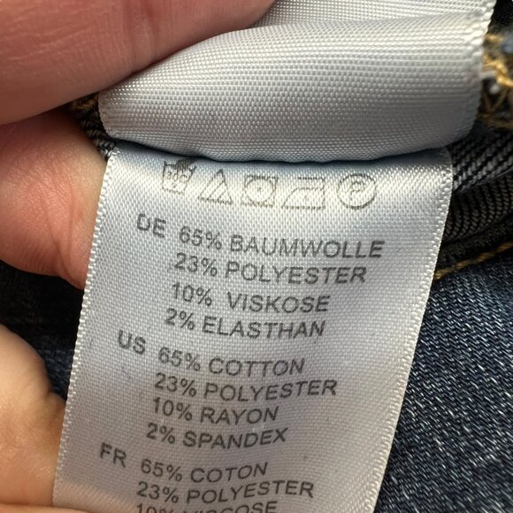 Articles Of Society Cropped Flare High Waist Dark Wash Denim Jeans Size 29 - Picture 5 of 7